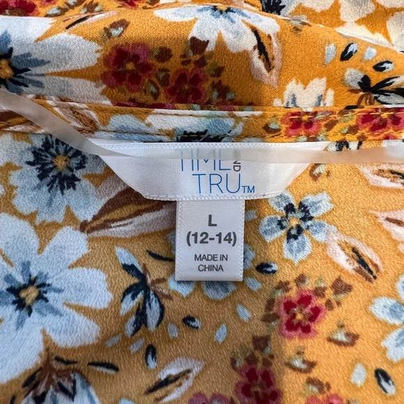 NWT Time & Tru Ruffle Peplum Top Size Large - Picture 7 of 7